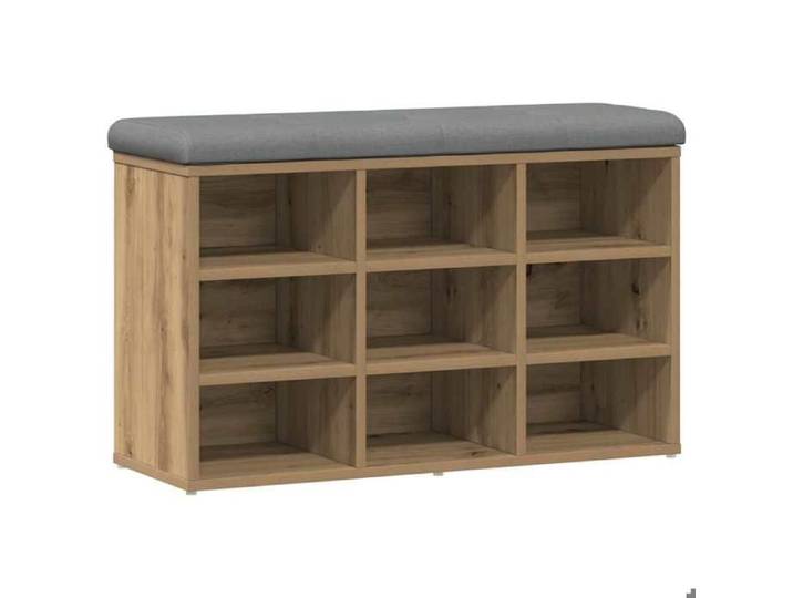 NOUVEAU Meuble d'entrée moderne - Banc à chaussures banc de couloir - Chêne artisanal - 82x32x50cm bois d'ingénierie 15958