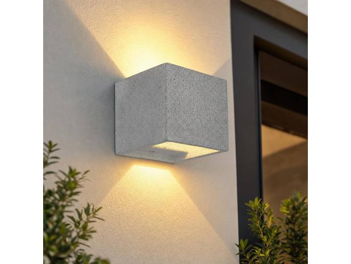 Applique Murale D'Extérieur Applique Murale Luminaire D'Extérieur Up & Down Blanc Aluminium L 12 Cm