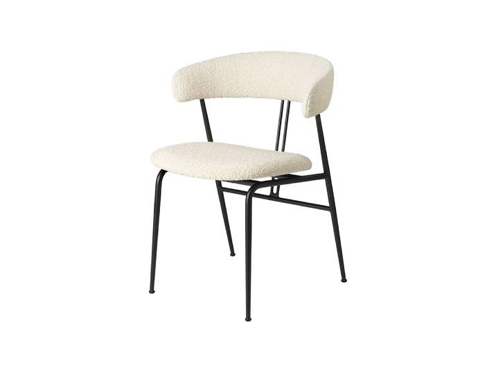 GUBI Chaise Violin Karakorum 001 blanc-entièrement revêtu