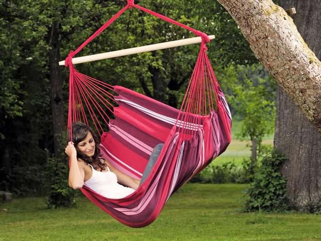 Chaise suspendue hamac Amazonas Havanna coloris fuego 150 x 120cm