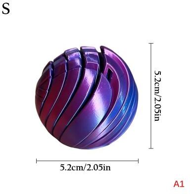 Multicon Wholesale Hub Printed Slime Ball Fidget Toy, Twistsphere Gear, Liquid Flow Ball With Rotating Design, Stress Relief Toy For Office a1