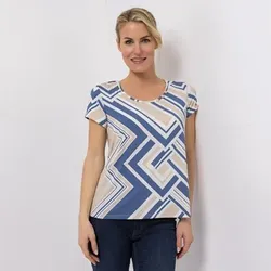 KIM & CO. Shirt, 1/2-Arm Brazil Knit Jersey Zierknöpfe figurumspielend