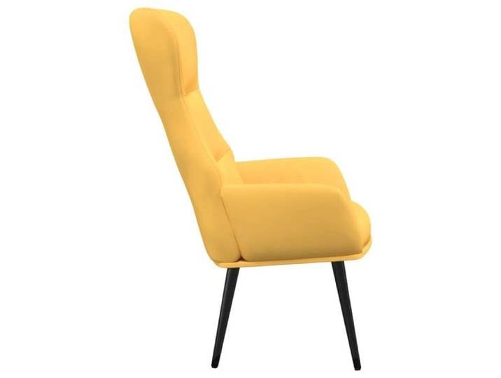 Fauteuil simple - Jaune - Chaise de relaxation - Jaune moutarde Tissu 70x77x94 cm F7936
