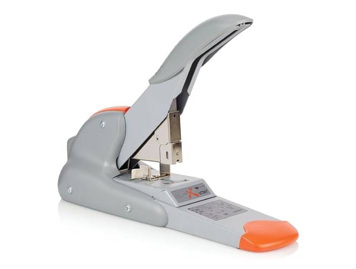 Rapid Agrafeuse DUAX\, 170 feuilles\, Métal\, Usage intensif\, Argent/Orange\, Heavy Duty\, Agrafes fournies\, 21698301