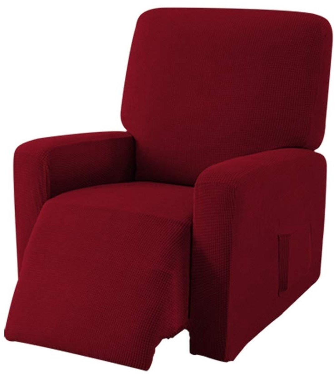 Omgoods Jacquard Armchair Cover - Stretch Recliner Cover voor TV Stoelen - Wijnrood