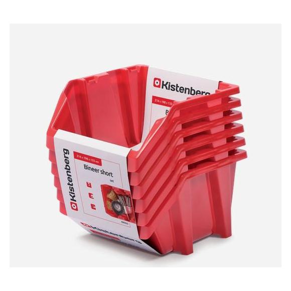 Prosperplast KUWETY 12 BINEER SHORT 6 SZT. CZERWONE 214x198x238mm (KBISS22-3020)
