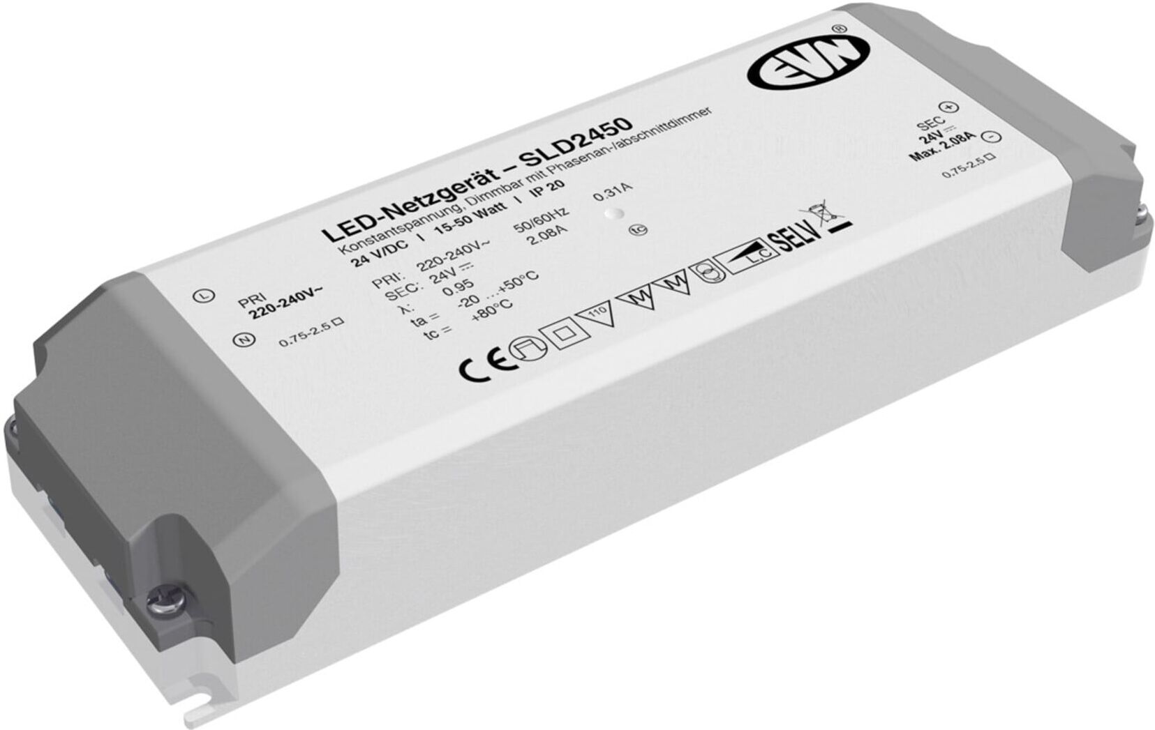 EVN Lichttechnik LED-Netzgerät 24V/DC 15-50W IP20 SLD2450 ; evn_lichttechnik)