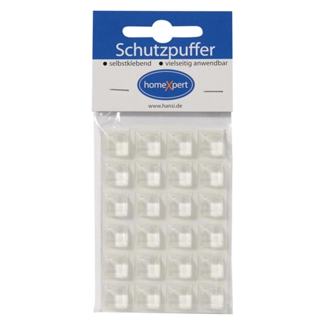 HP Autozubehör Schutzpuffer Clear 12,6 mm Kunststoff transparent Quadrat selbstklebend (Anschlagdämpfer, 24 Stk.) (563126)