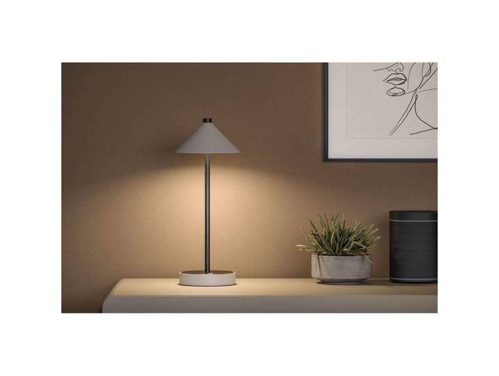 Pellini Portable Tischleuchte Schwarz/Beige Down - Paulmann - Wohnzimmer - Modern - Metall - Einflammig