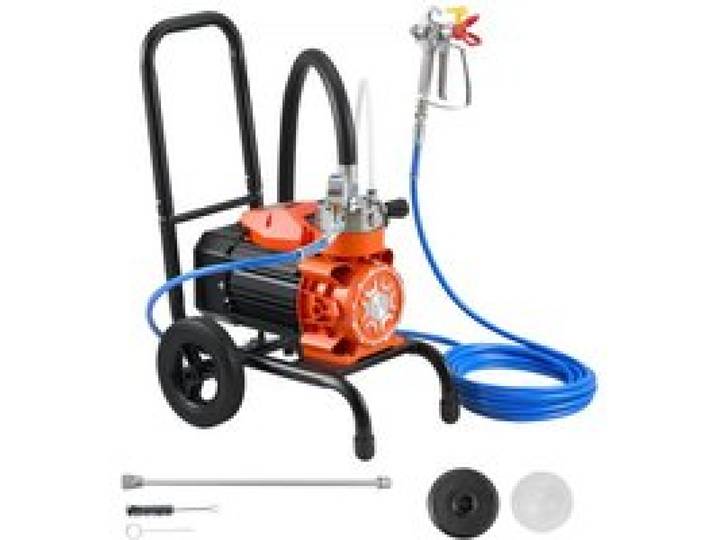 VEVOR Membran-Airless-Farbspritzgerät 900 W, Rollbares Farbspritzgerät mit 15,17 MPa Hochdruck, 10 m Hochdruckschlauch, Reinigungsnadel und Bürste, für DIY-Sprüharbeiten im Innen- und Außenbereich