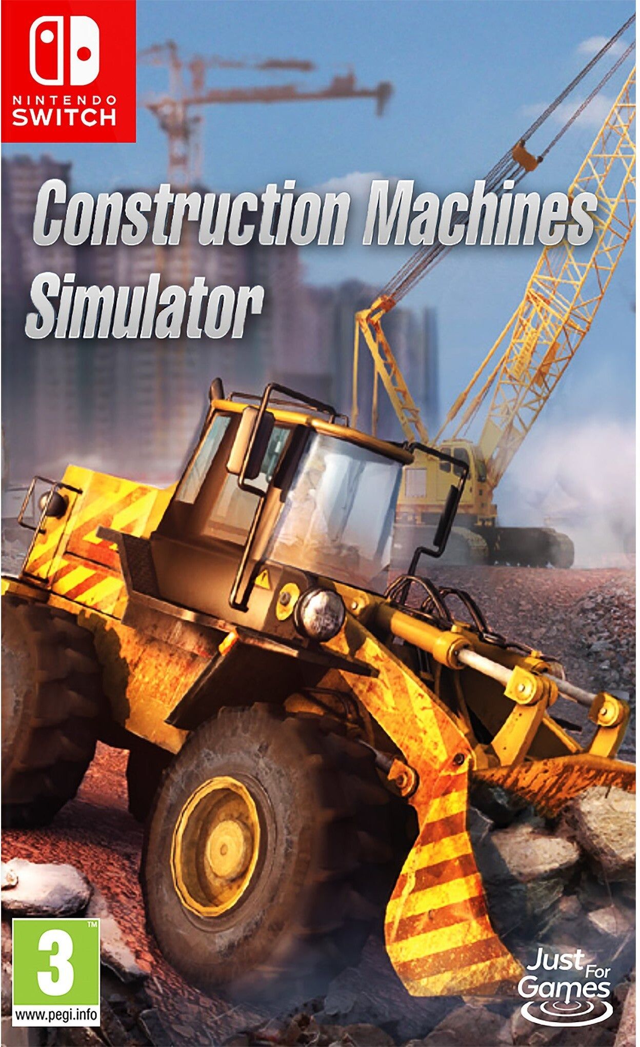 Just For Games Construction Machines Simulator for Nintendo Switch Game Cartridge, Build and Grow Your Construction Business