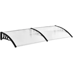Outsunny Pultvordach Vordach für Haustür 75x195x23 cm Alu Transparent