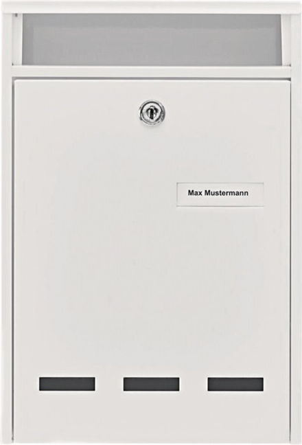 Boîte aux lettres Burg-Wächter Wismar H.315mm B.215mm T.75mm blanc STA DIN B5 (771W)