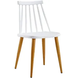 ITALIAN DESIGN Sticks weißer Stuhl im italienischen Design, 42 x 46 x 77 cm