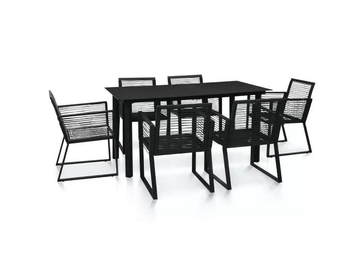 VidaXL - Garten-essgruppe, One Size, Schwarz