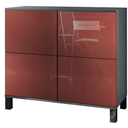 KOMMODE Rova Bordeaux Hochglanz