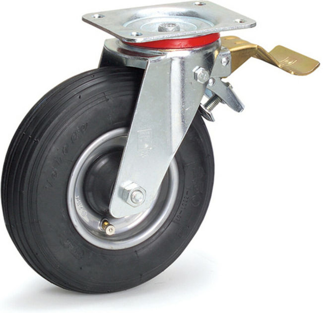 Roue gonflable pivotante à frein Fetra (71515)