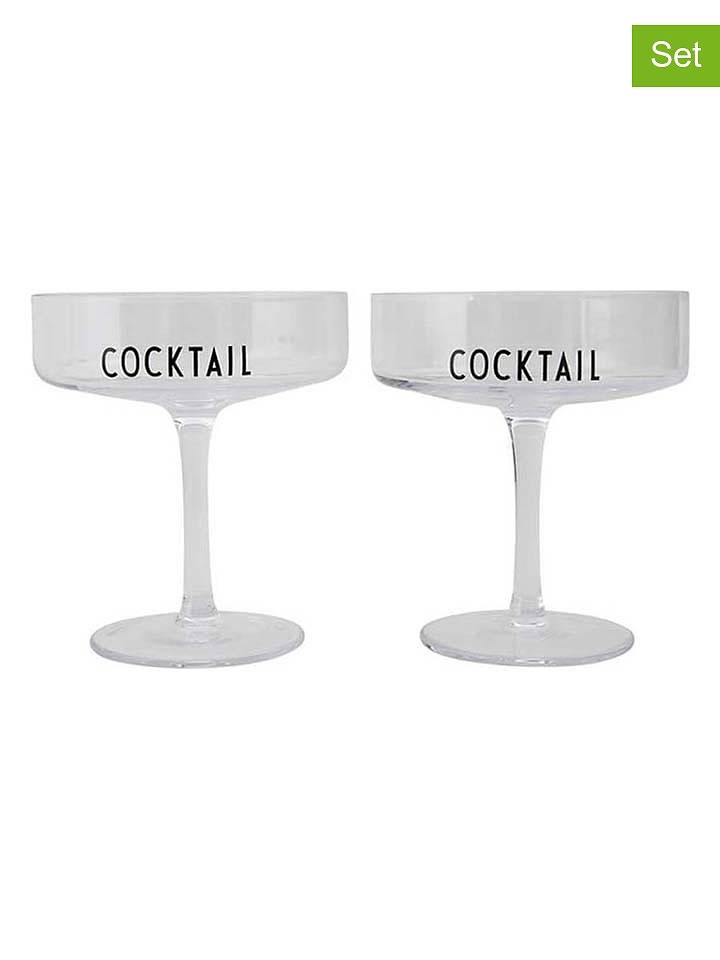 Design Letters 2er-Set: Cocktailgläser in Transparent - (H)12,5 x Ø 11,2 cm - onesize
