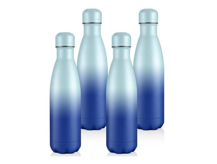 LuxusKollektion Isolierflasche Trinkflasche Edelstahl 500ml 4er-Set