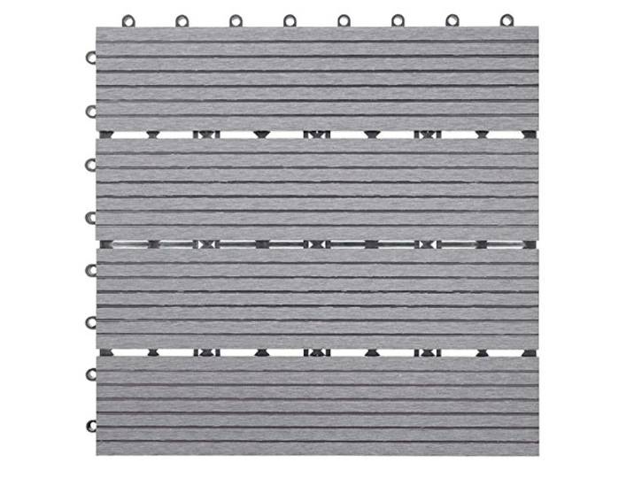 Mendler WPC Bodenfliese Rhone linear - Basis grau