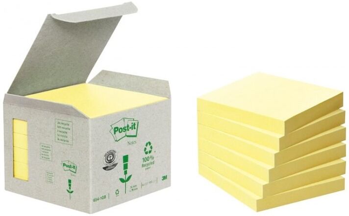 3M 6541B note paper Square Yellow 100 sheets Self-adhesive