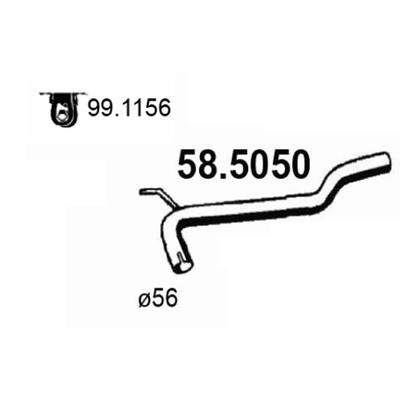 ASSO Abgasrohr 585050 mitte für VW