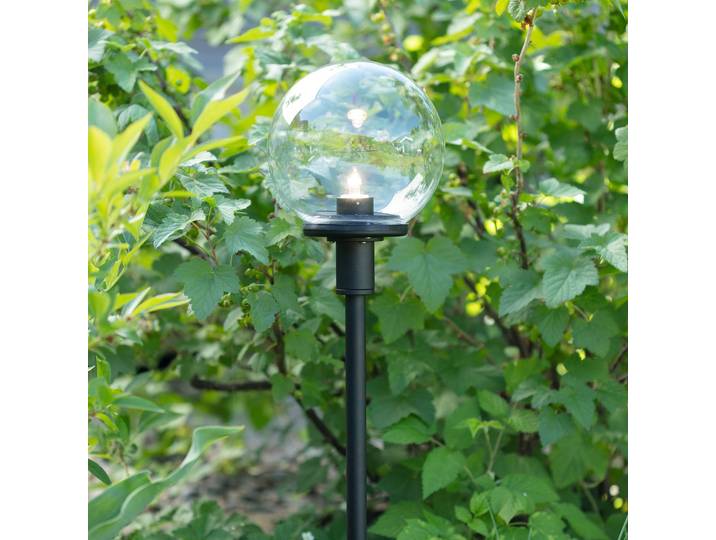 Markslöjd Garden 24 LED-Wegeleuchte Sphere mit Kugellampeschirm Sphere, dimmbar, schwarz, Aluminium, Modern, Kugellampe