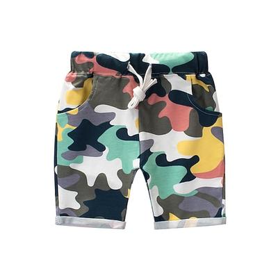 Kinder Jungen Kurze Hose Solide Retro Regenbogen