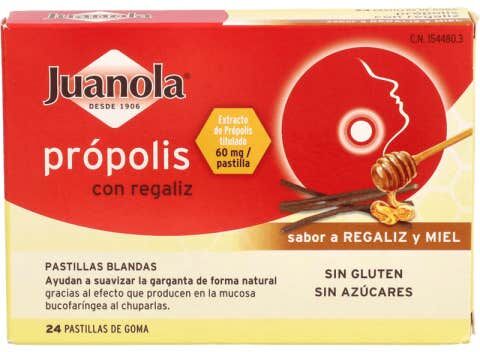 Juanola ® própolis con miel sabor regaliz 24 uds
