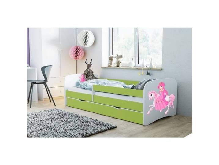 Kocot Kids Lit princesse vert Babydreams sur un cheval avec un tiroir sans matelas 140/70 - 5903282040274