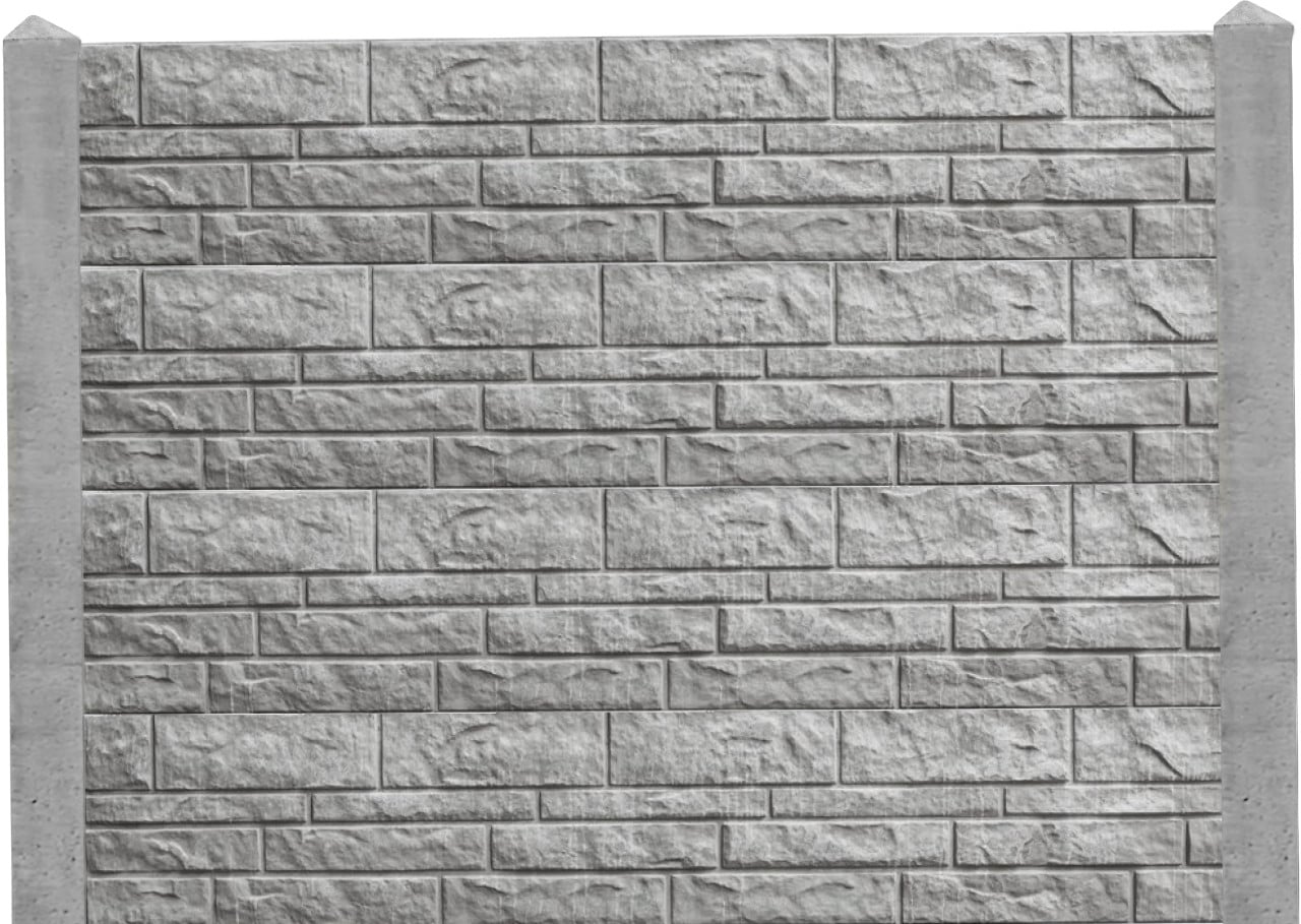 Beckers Betonzaun Betonzaun Erweiterungsset mit Zwischenpfosten Standard Fels 231 cm
