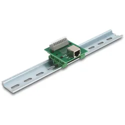 Delock RJ45 Buchse zu Terminalblock mit Drucktaster für Hutschiene