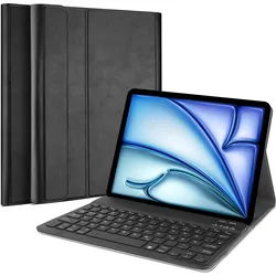 Cazy Tastatur Hülle mit magnetisch Abnehmbarer Tastatur (DE, Apple iPad Air 11 2024), Tablet Tastatur, Schwarz