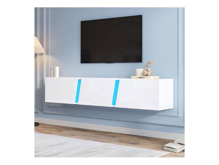 Fine Life Pro TV-Schrank Lowboard / TV‑Schrank / TV‑Lowboard mit LED‑Leuchten für Wohnzimmer