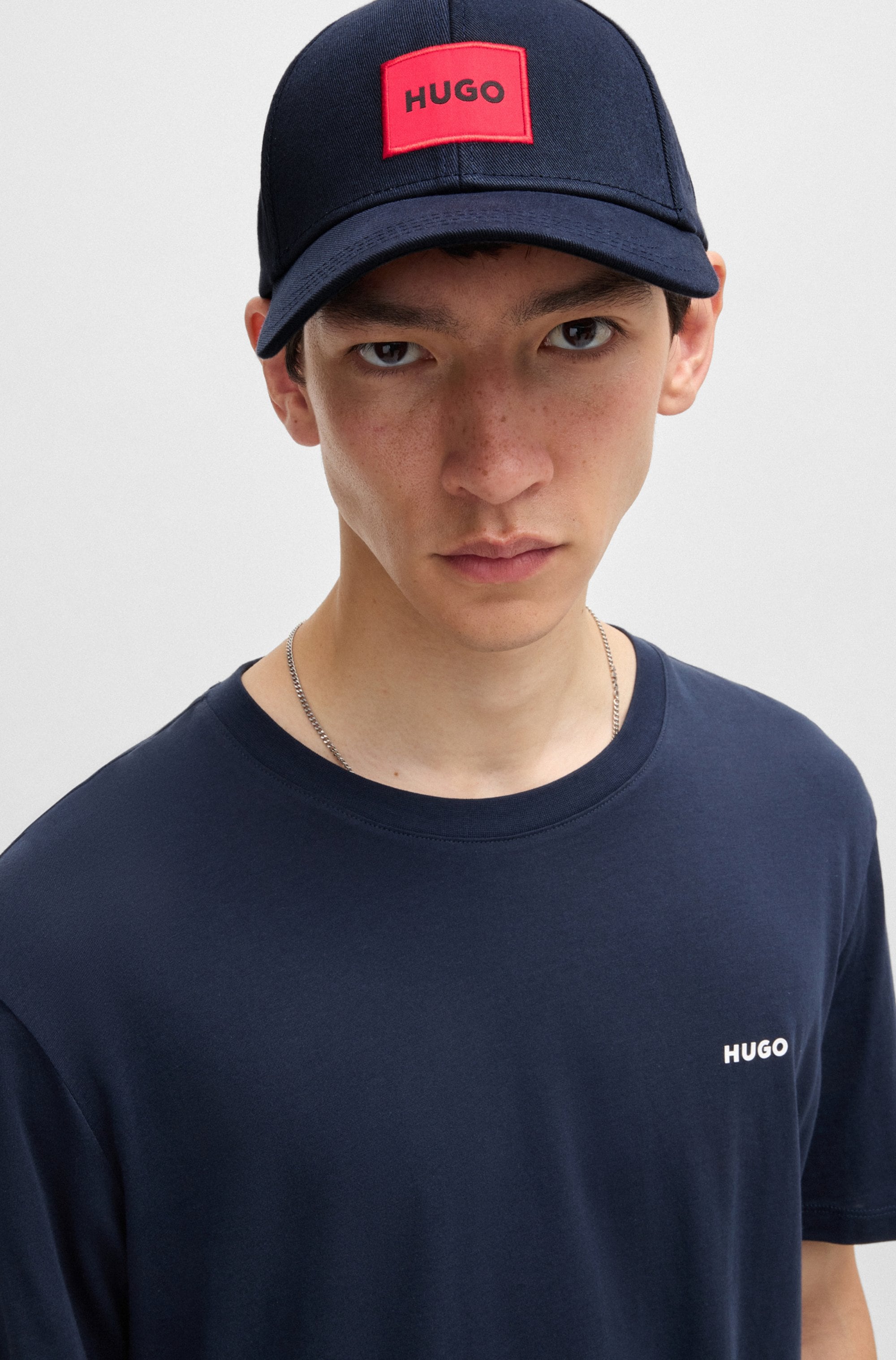 Baseball Cap HUGO "Men-X 581-RL", Herren, blau (dunkelblau), Twill, Baumwolle, Caps Baseball Cap, mit Markenlogo