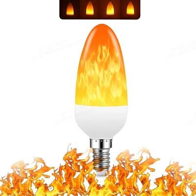 Uplifted Finds LED Flame Effect Bulb E14 E27 B22 Base Flickering Flame Lamp Light e14 3w Tip 85 265v