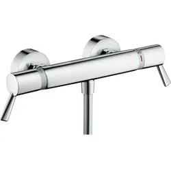 hansgrohe Ecostat Comfort Care Brausethermostat 13117000 350x103mm, Aufputz, mit extra langen Griffen, chrom