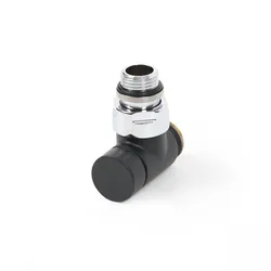 Terma Absperreckventil CYLINDER; Schwarz matt; Außengewinde 1/2"-Außengewinde 24-19 TGZOCM001