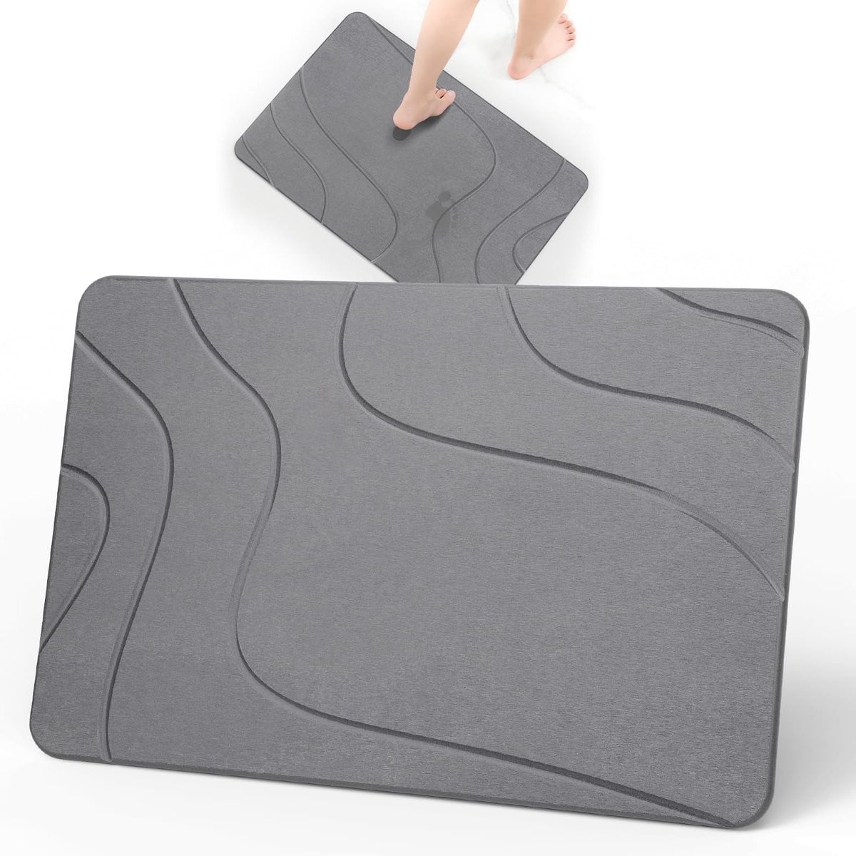 Unyqoos Sneldrogende antislip badmat van diatomeenaarde voor badkamer en keuken