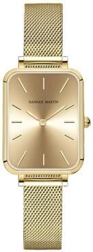 Uplift Essentials Elegant Square Mesh Strap Watch gold