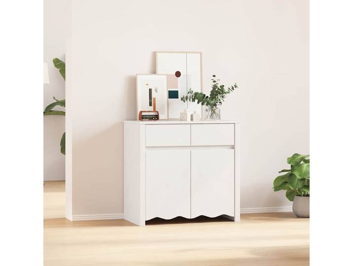 vidaXL Sideboard Drammen Weiß 79 x 43 x 75.5 cm Massivholz Kiefer