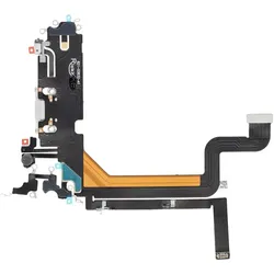 Frei Öl iPhone 14 Pro Max Ladebuchse - Mikrofon Silber (Apple iPhone 14 Pro Max), Mobilgerät Ersatzteile, Silber