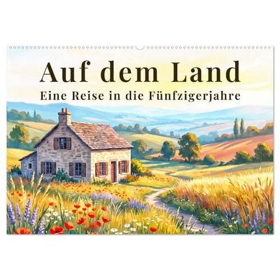 Auf dem Land - Eine Reise in die Fünfzigerjahre (Wandkalender 2027 DIN A2 quer), CALVENDO Monatskalender