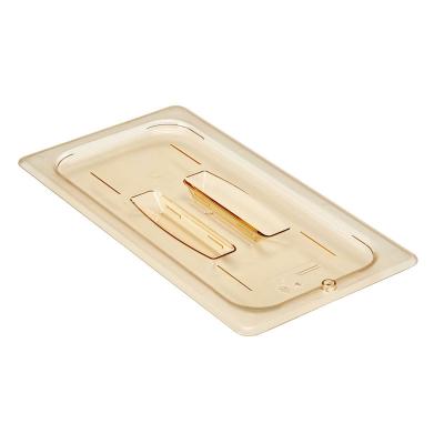 Deckel mit Griff GN 1/3 - Hohe Temperatur - 17.6 x 32.5 cm - Bernsteinfarben - 6er-Set - -. Cambro