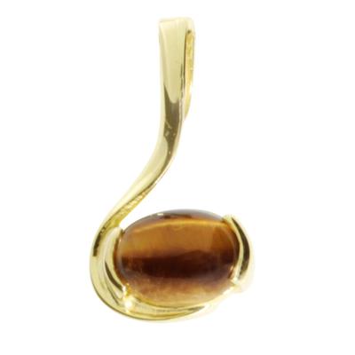 Kettenanhänger OSTSEE-SCHMUCK "Ostsee-Schmuck Anhänger Theresia Anhänger Theresia", gelb, Schmuckanhänger, Damen, 18 x 10mm, Gelbgold 333, 1 g, Kettenanhänger