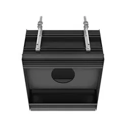 Gessi lineares Deckeneinbau-System, Grundkörper L = 250 mm mit 1-Loch-Innenblende für max. 1 Modul, 61121299