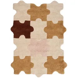 KINDERTEPPICH Bunt 90/120 cm Baumwolle Jigsaw