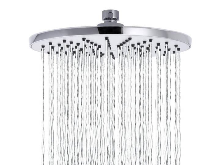 Regendusche rund 20 cm ABS Hochdruck für niedrigen Wasserdruck Wand/Deckenmontage verchromt