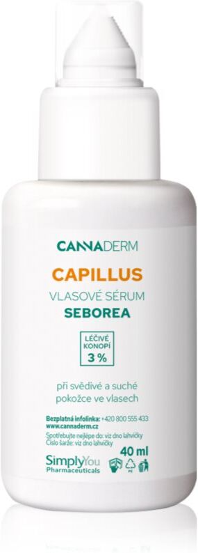 Cannaderm Capillus Seborea Hair Serum sérum actif pour cuir chevelu sec avec démangeaisons 40 ml