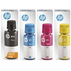 HP 4-tlg. Tintenflaschen-Set »HP 32XL / HP 31« schwarz